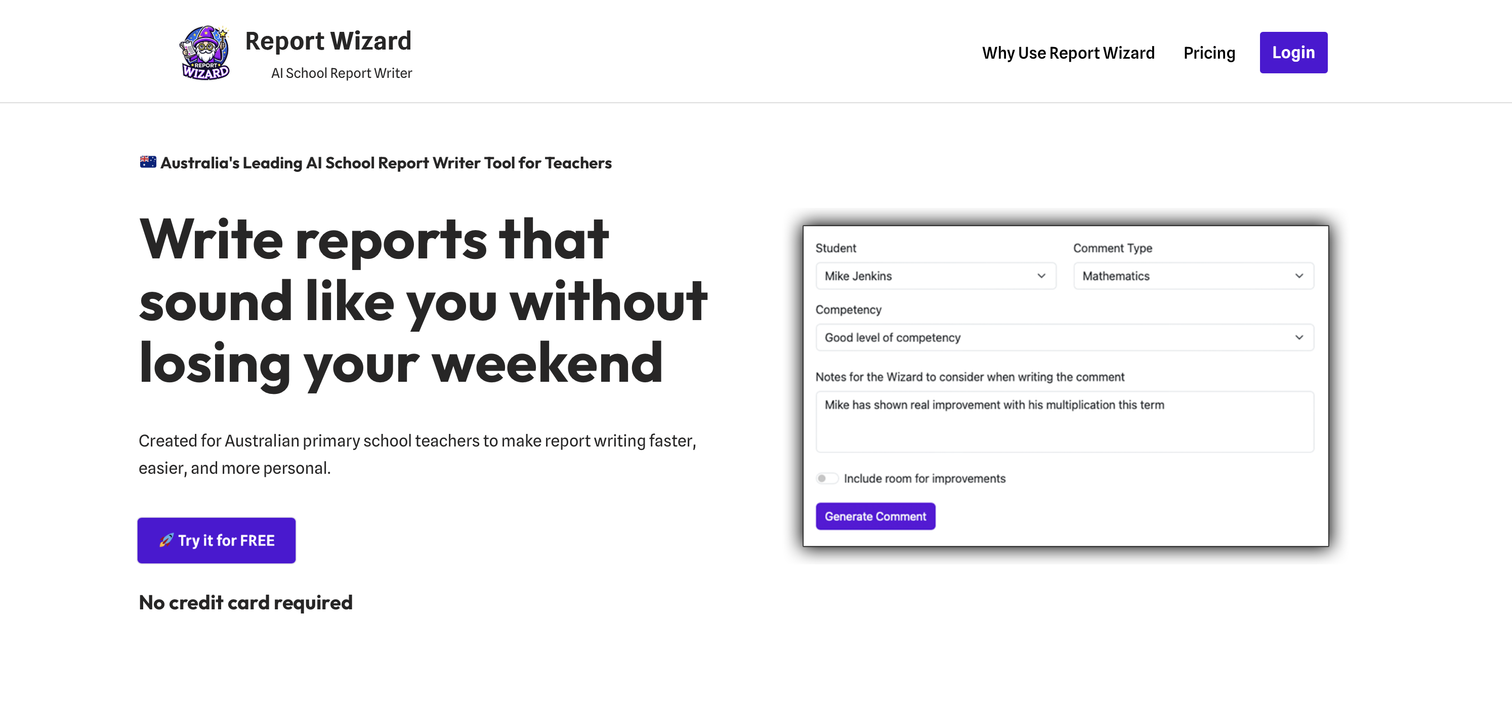 Report Wizard placeholder