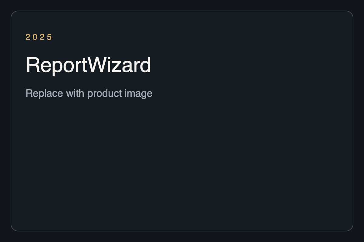 ReportWizard placeholder