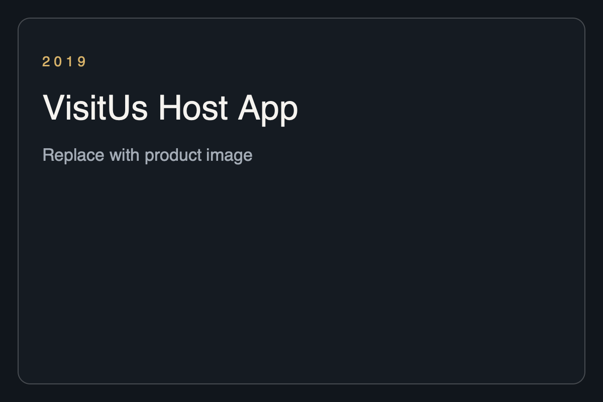 VisitUs Host App placeholder